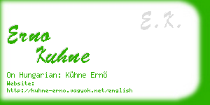 erno kuhne business card